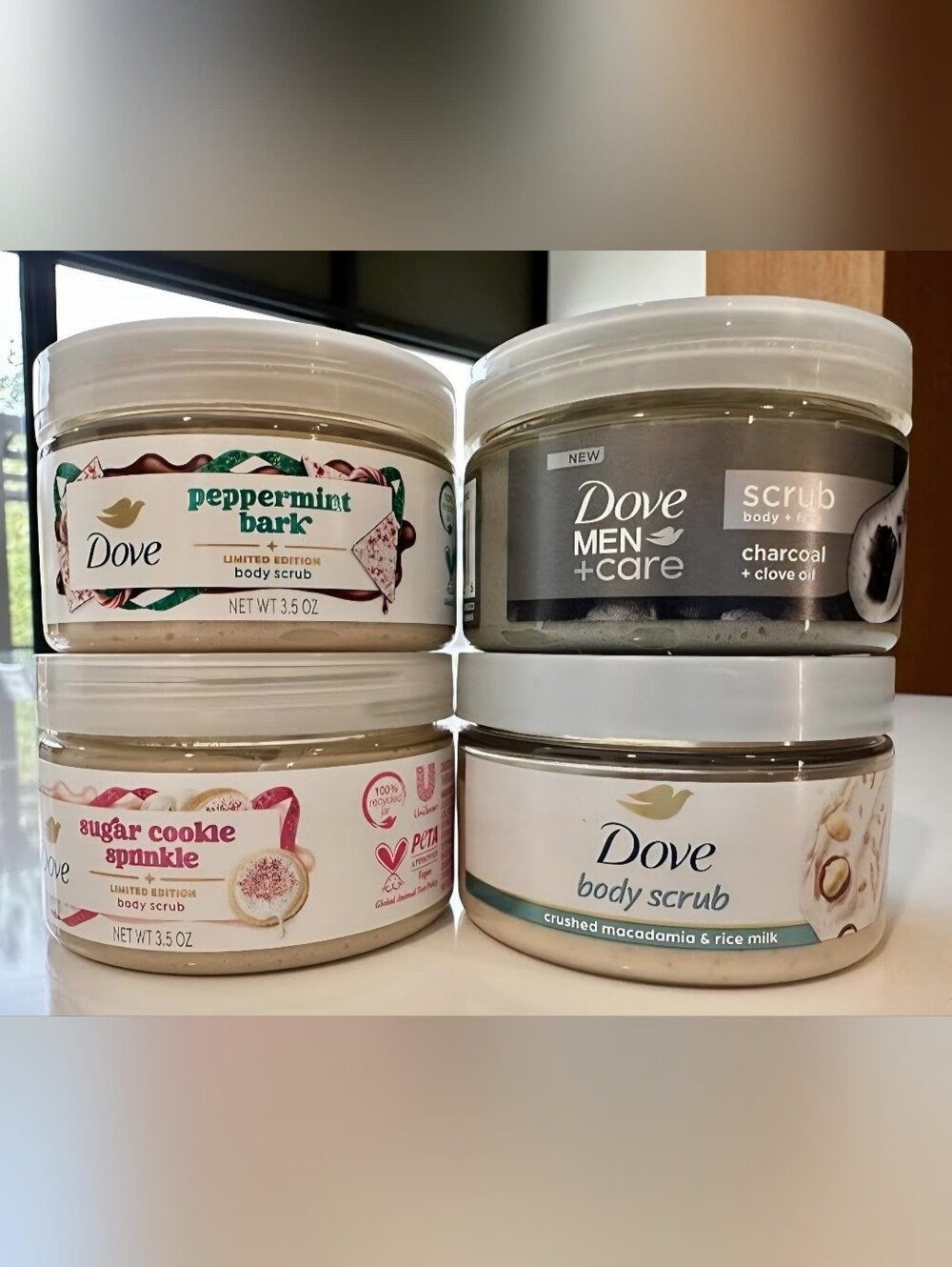 Dove Body Scrub Limited Edition Holiday 3.5onz EACH